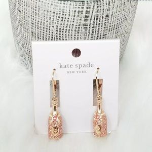 Kate Spade Rose Gold Tone Champagne Drop Earnings